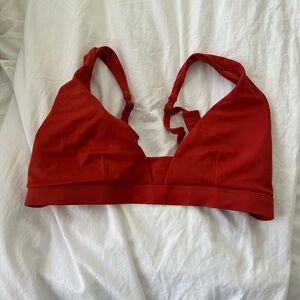Andie Swim Bikini Top in Red
